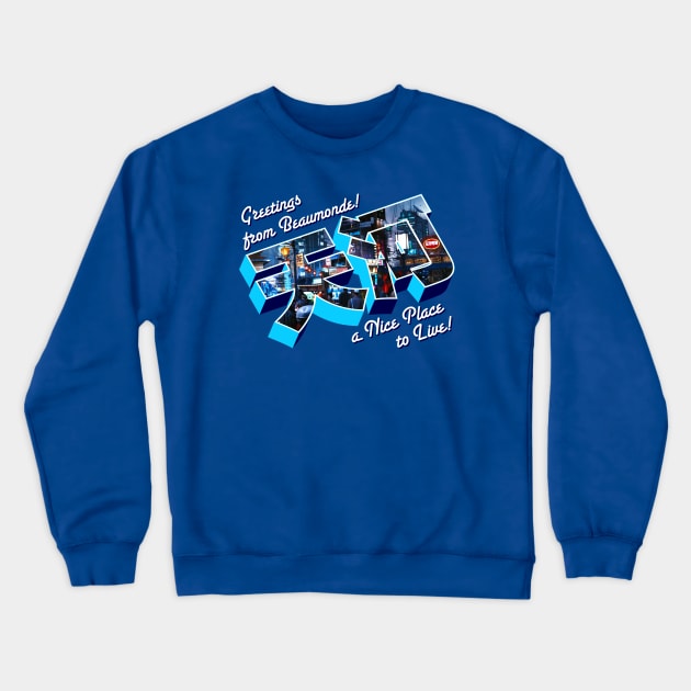 Beaumonde Postcard Crewneck Sweatshirt by Ekliptik